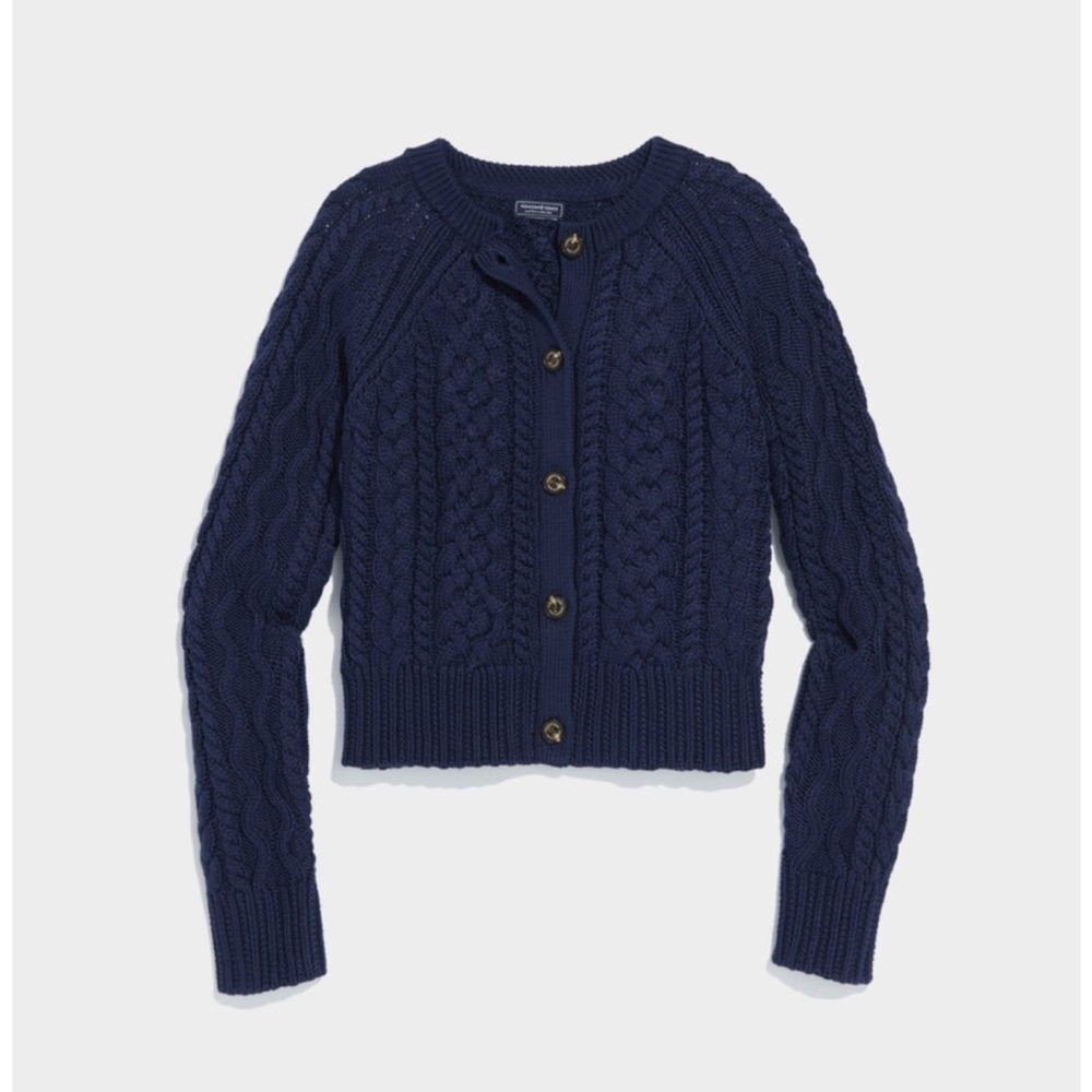 Vineyard Vines Navy Cable Knit Sweater